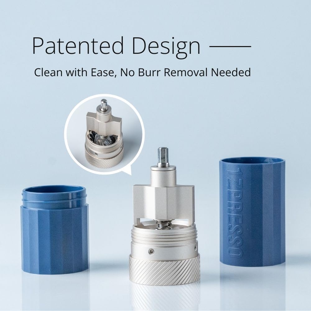 Black Manual Coffee Grinder, Stainless Steel Conical Burr Y94036