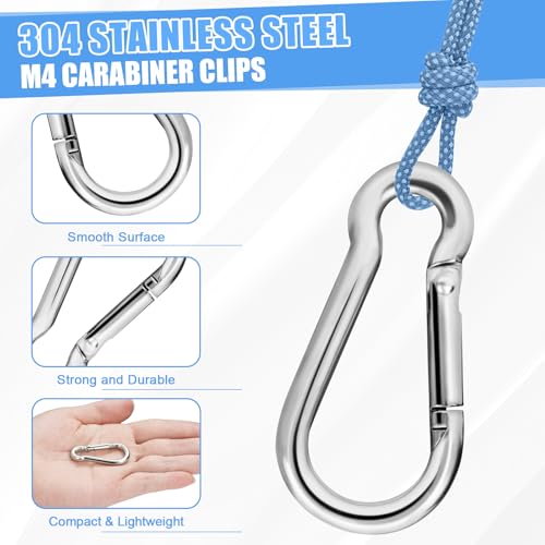 Silver 5 FT Metal Flagpole Kit and 304 Stainless Steel Flagpole Clips Y351035