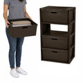 Brown 4 Drawer Plastic Storage Organizer M353215