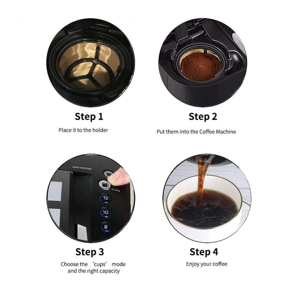 Reusable 8-12 Cup Basket Coffee Filter 2 Pack BPA Free S658