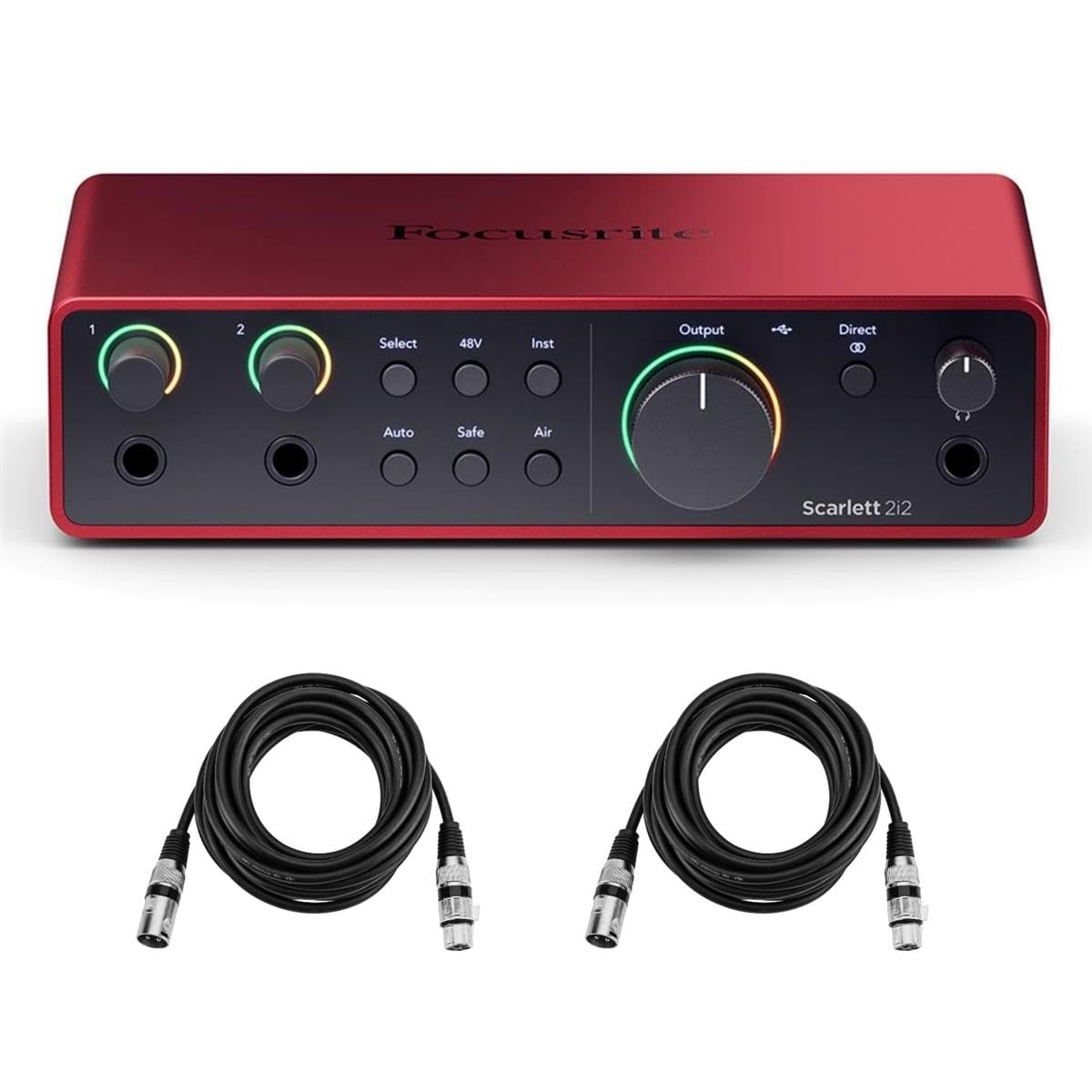 2x2 USB Audio Interface with 2 XLR Cables Z59742