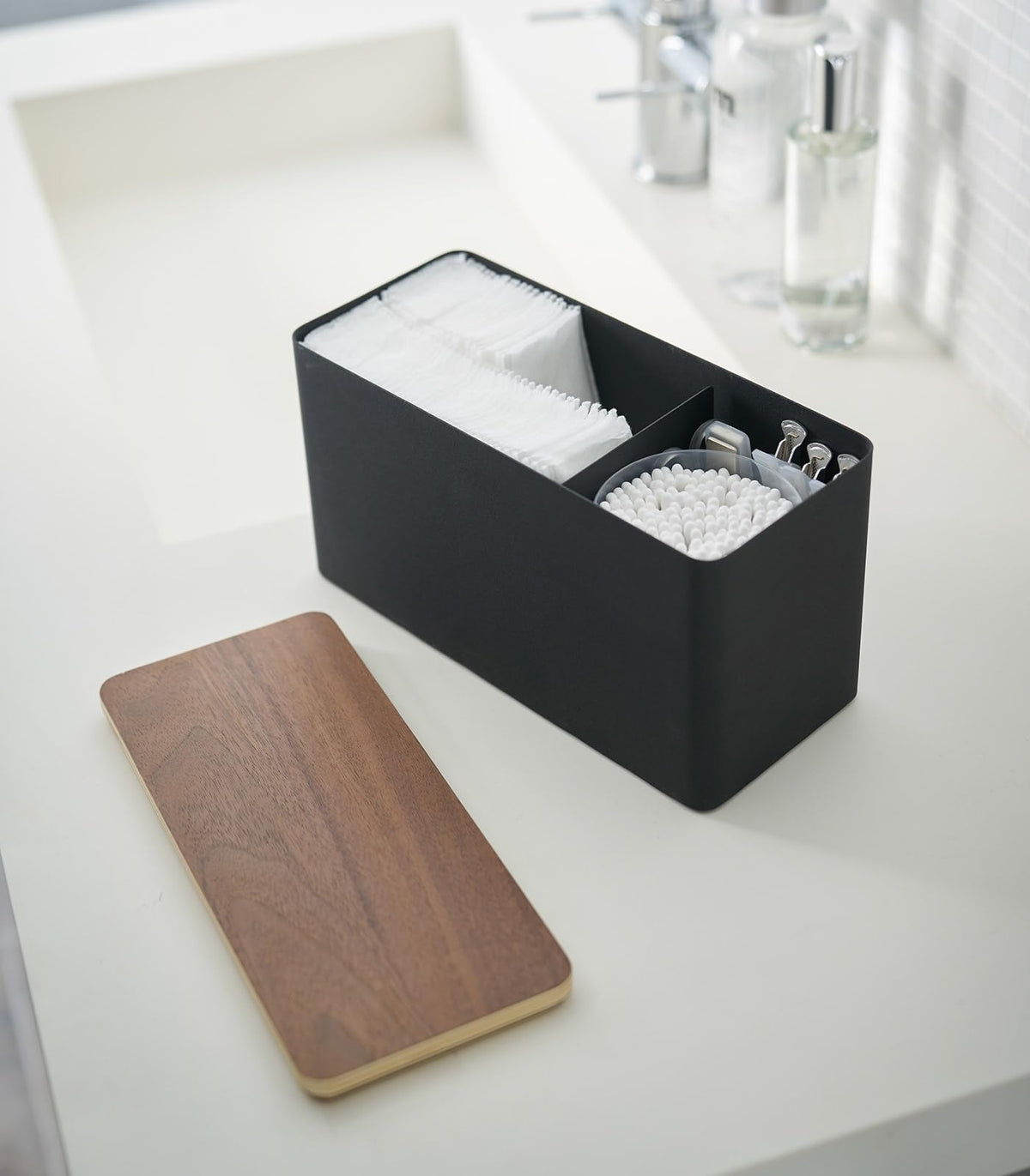 Countertop Organizer Metal Steel Wood W41109