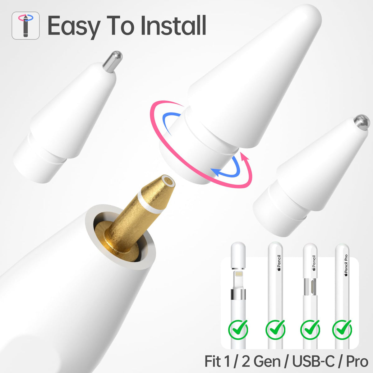 Replacement Tips for Apple Pencil 6 Pack X4991