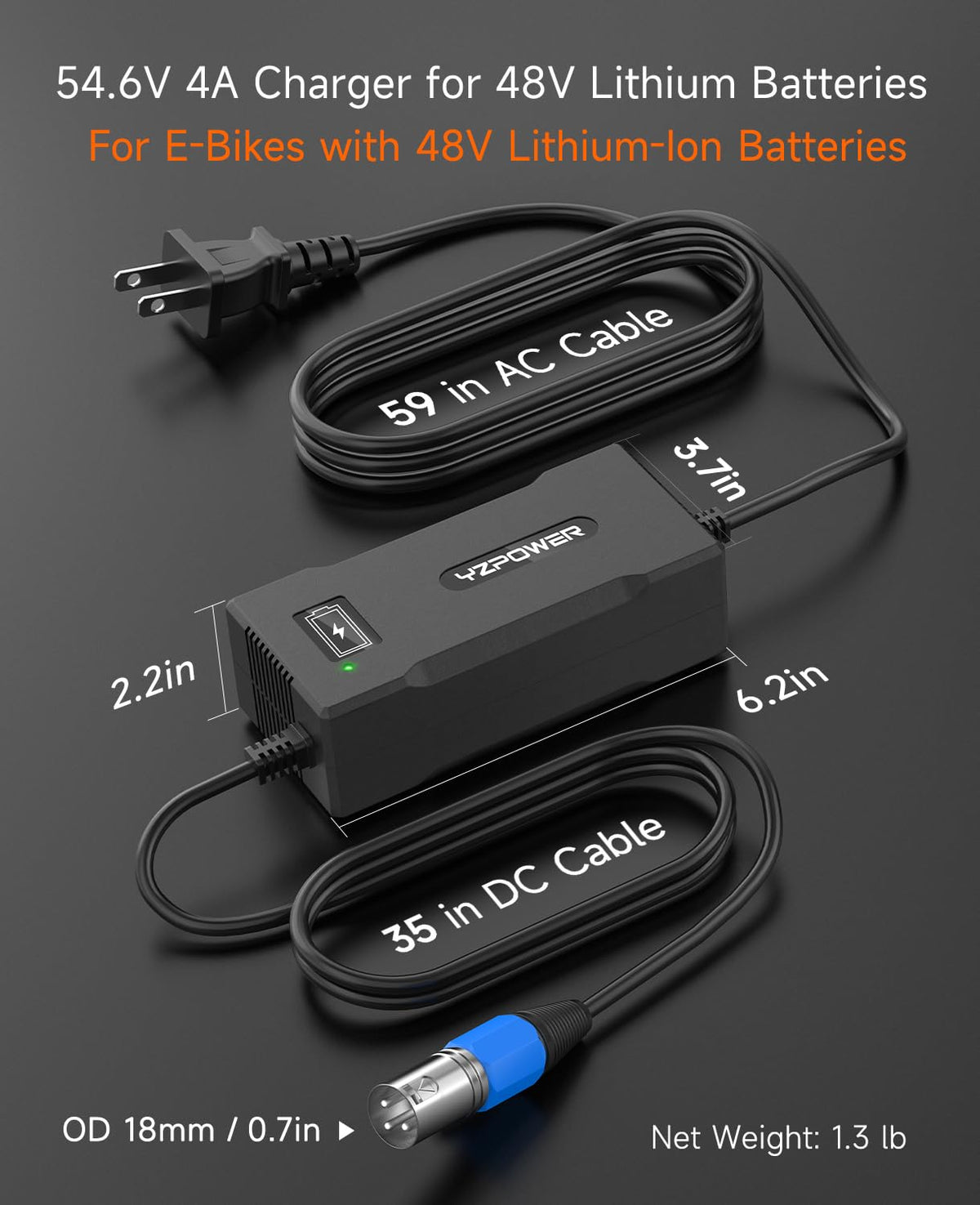 48V 4A Electric Bike Charger Z557