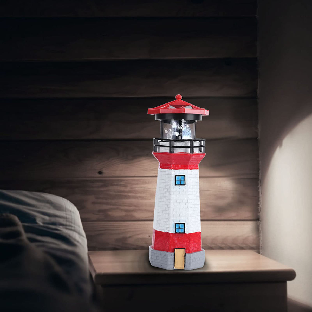 Solar Powered Rotating LED Lighthouse A270