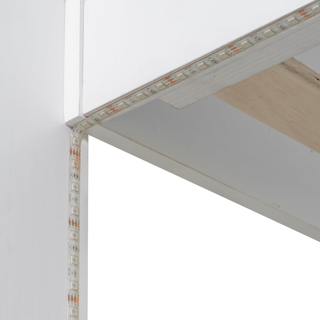 Twin Over Full Bunk Bed with Storage Shelves Q1694