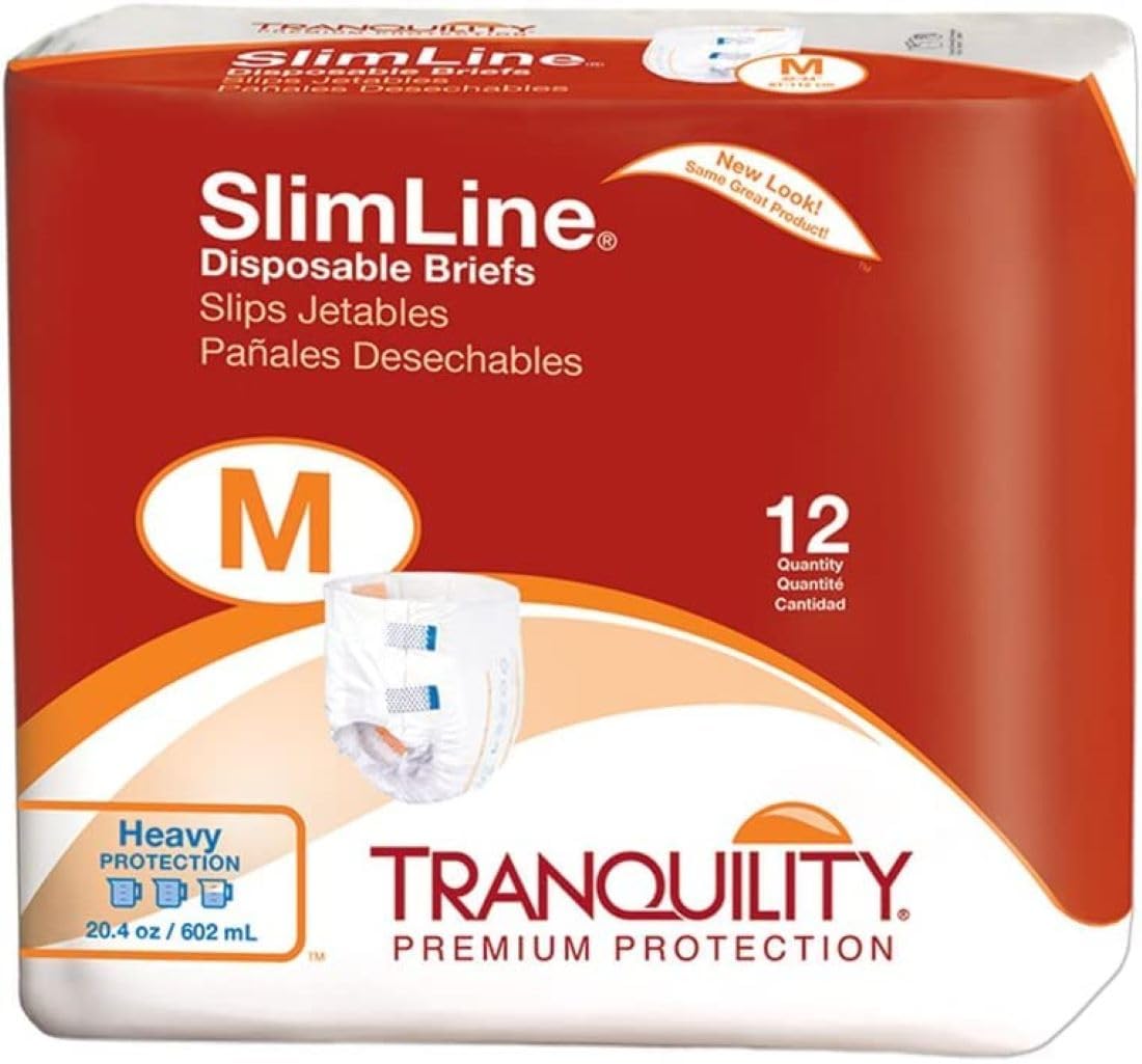 Adult Diapers with Tabs, Medium, 12 Ct O12611