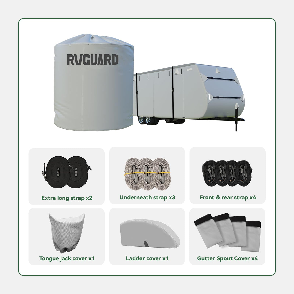 Grey 27'-30' RV Travel Trailer Cover J232