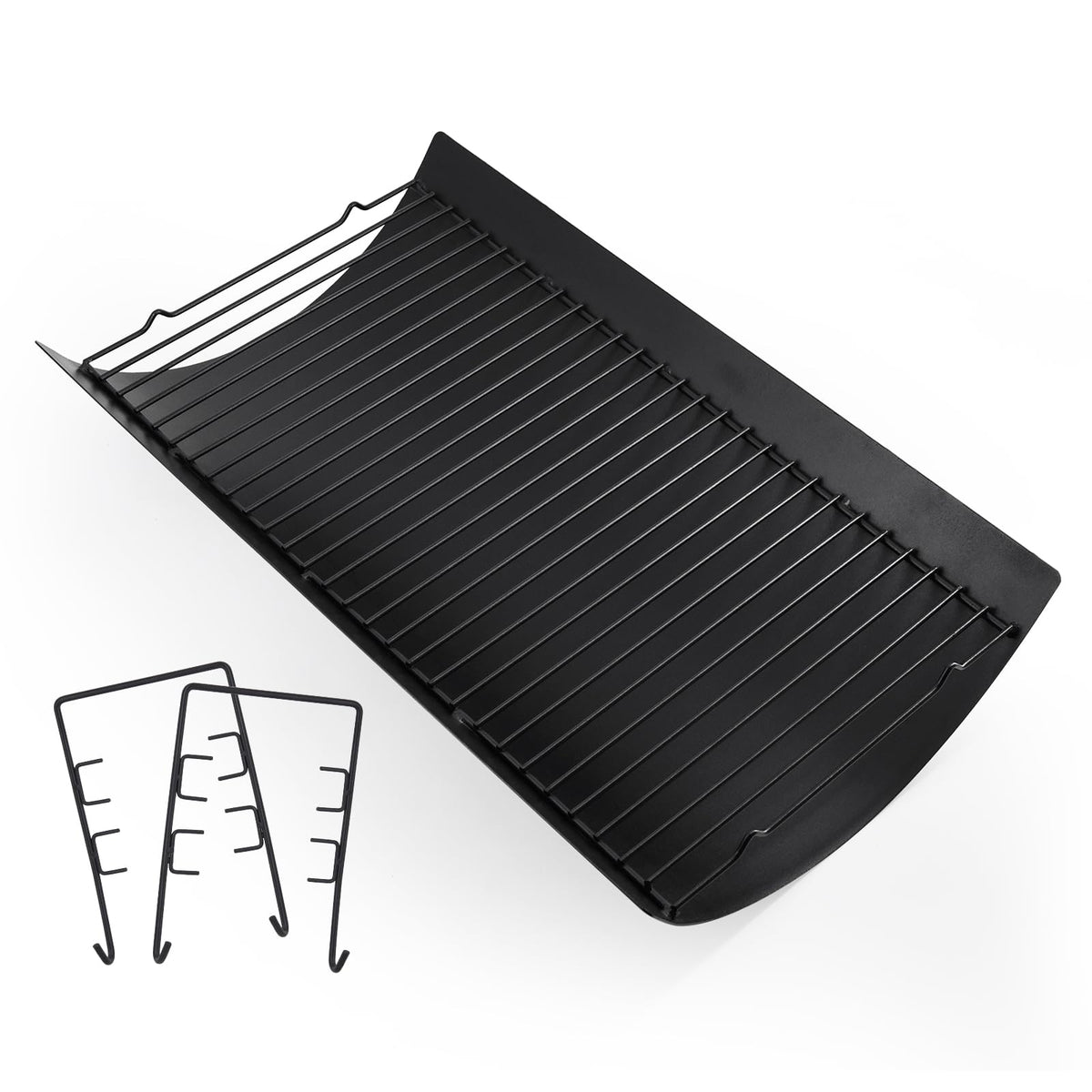 20 Inch Ash Pan Drip Pan for Charcoal Grill with 2pcs Fire Grate Hanger D621