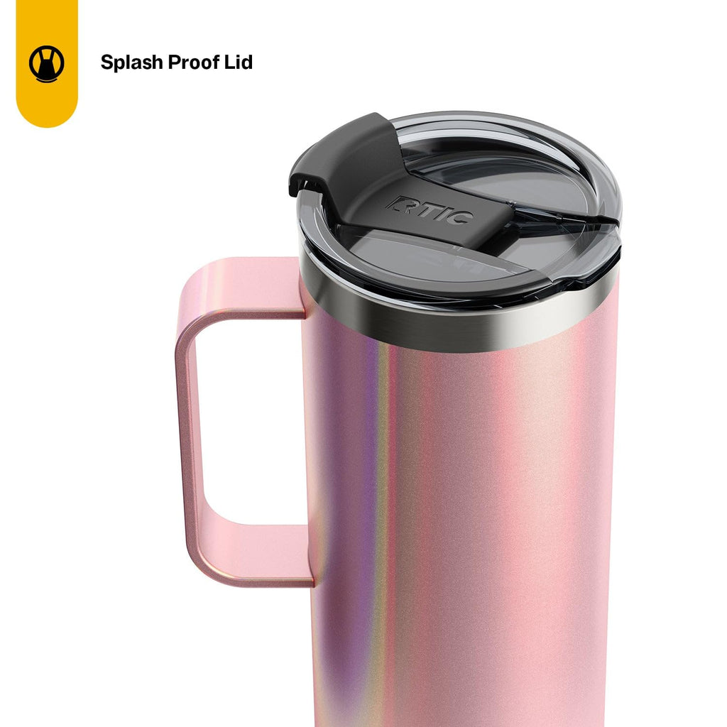20oz Stainless Steel Insulated Travel Mug with Lid and Handle U366