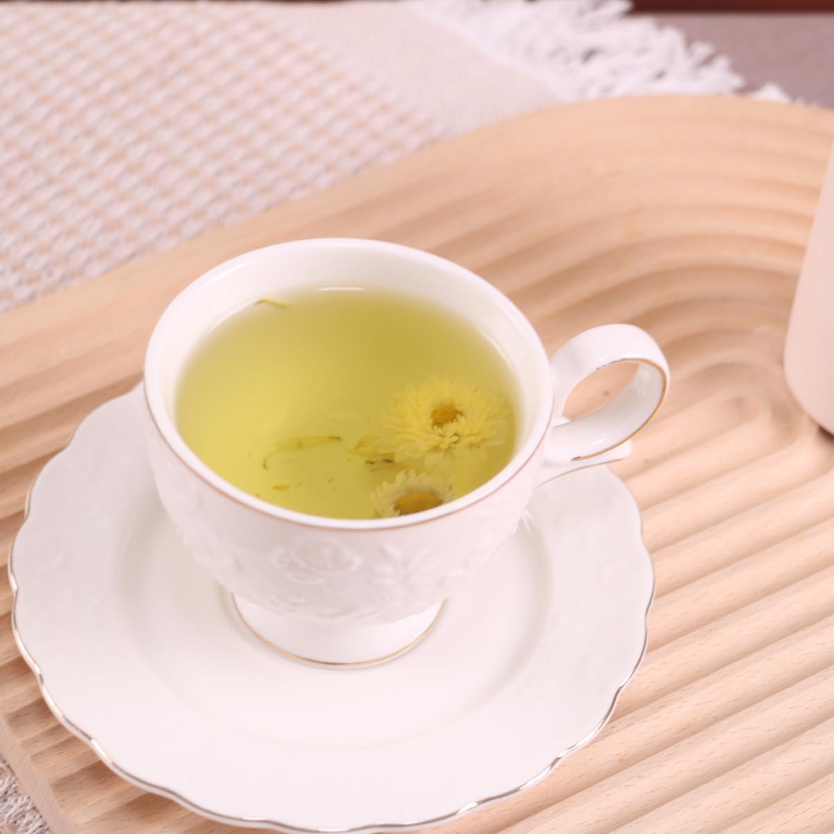 12 Pieces Porcelain Tea Cups and Saucers Set of 6 V588336