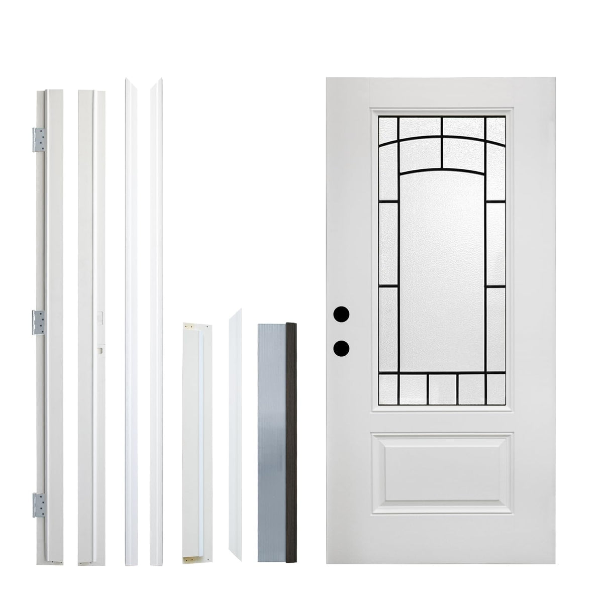 36 x 80 Smooth Fiberglass Entry Door with Brickmould Q42091