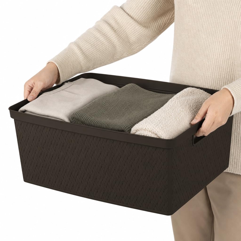 Brown 4 Drawer Plastic Storage Organizer M353215