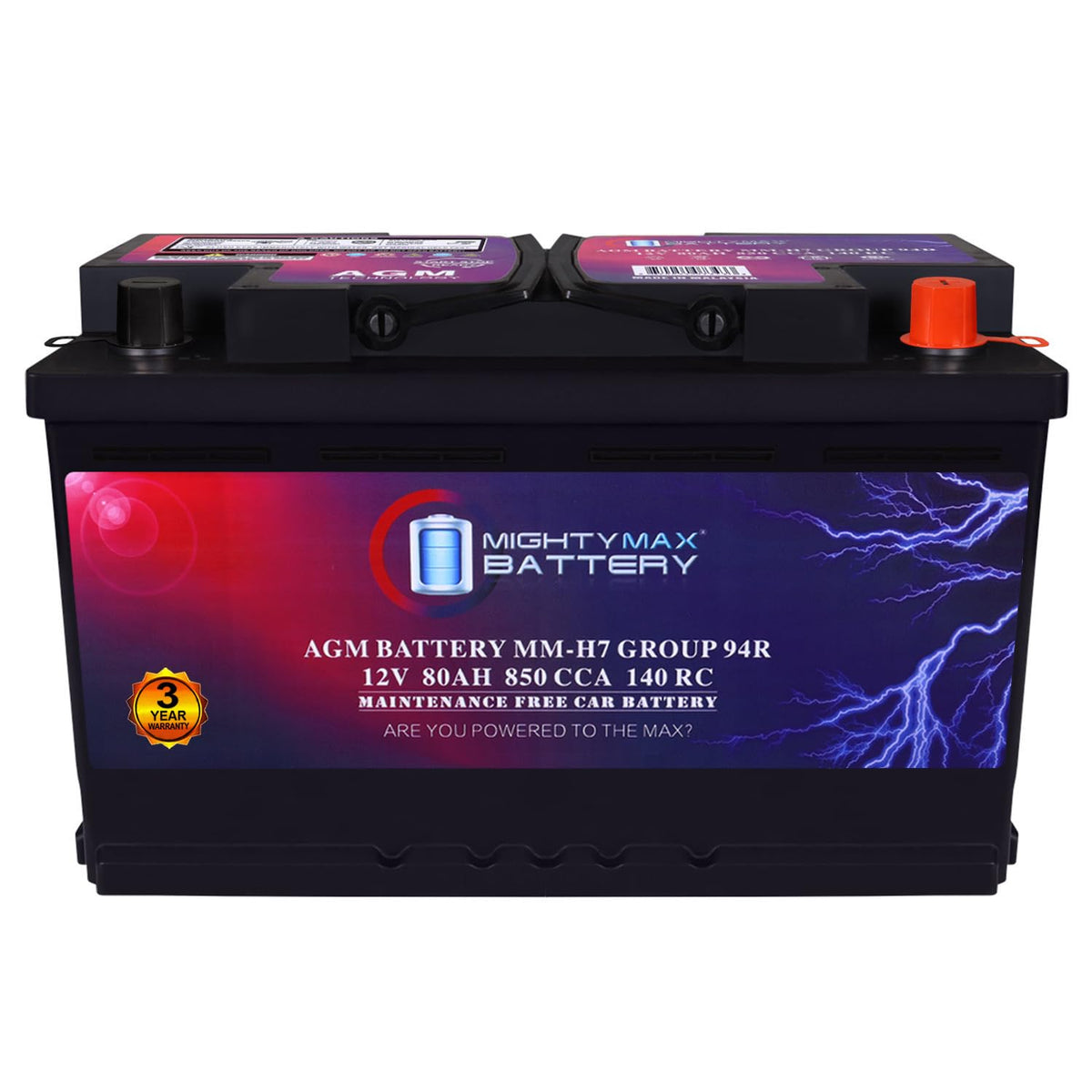12V 80AH 850 CCA Replacement Battery K814