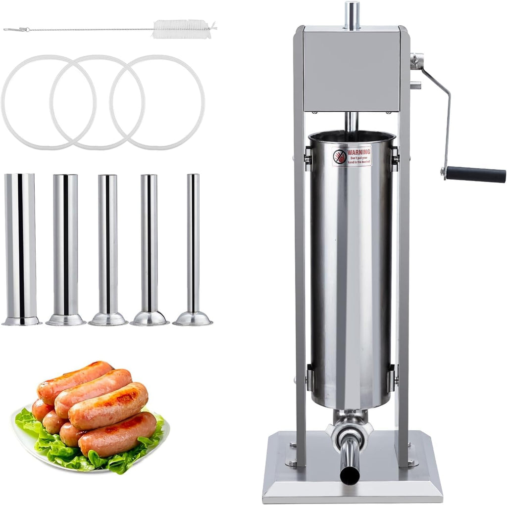 15L Sausage Stuffer with 5 Stainless Steel Tubes B6305