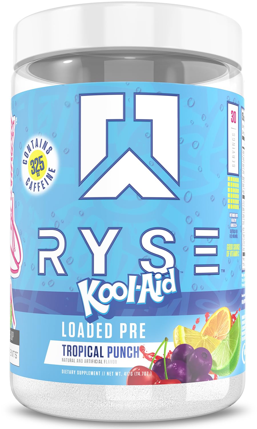 Pre Workout Powder Tropical Punch 300mg Caffeine 30 Servings T139