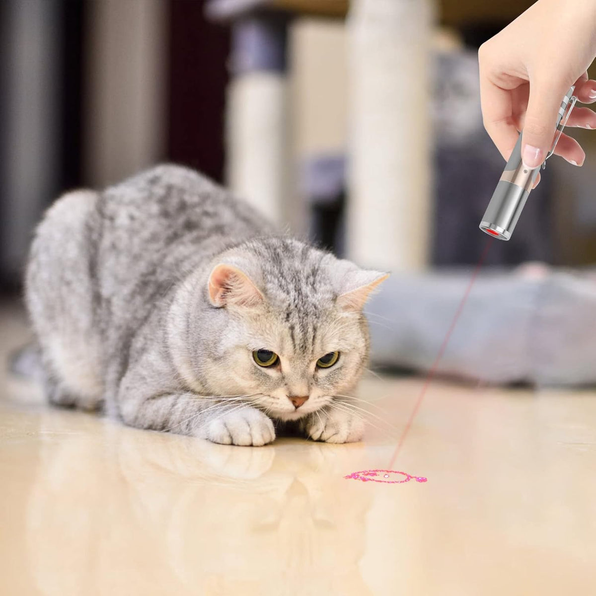 Cat Toys, 2 Pieces, Rechargeable, 7 Adjustable Patterns I86929