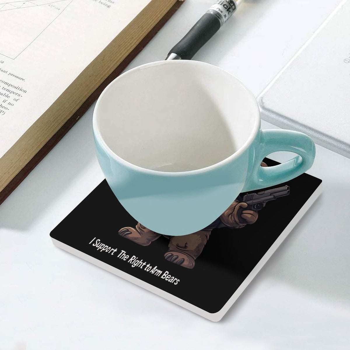Ceramic Coasters Set Square Drink Coasters Q833