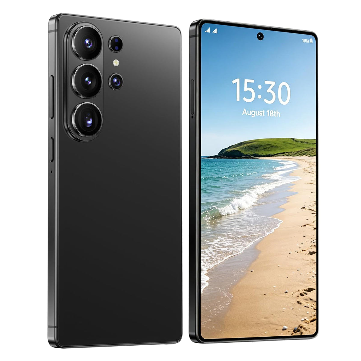 4G Unlocked Smartphone 6.6'' HD Display 4GB+32GB Dual SIM Android 12.0 Black M4344