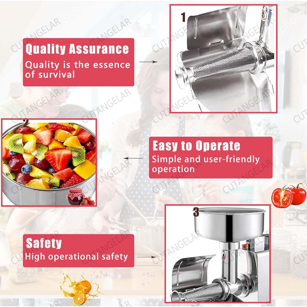450W Stainless Steel Electric Tomato Strainer W1577