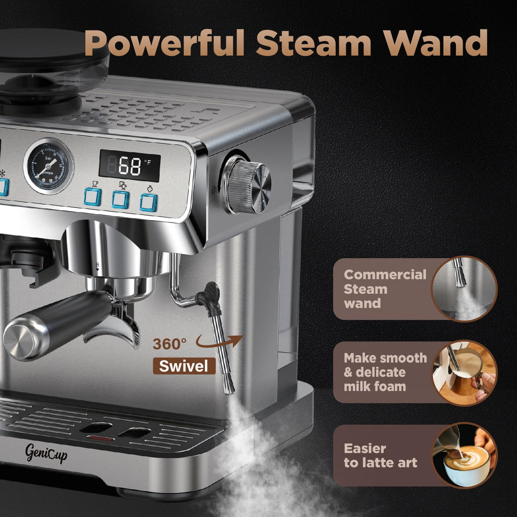 Espresso Machine with Grinder 20 Bar 68oz Water Tank M8317