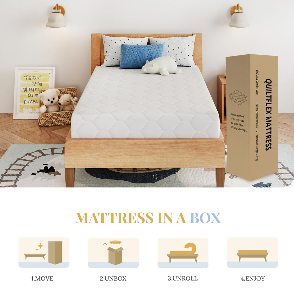 5 Inch Twin Size Memory Foam Mattress T834273