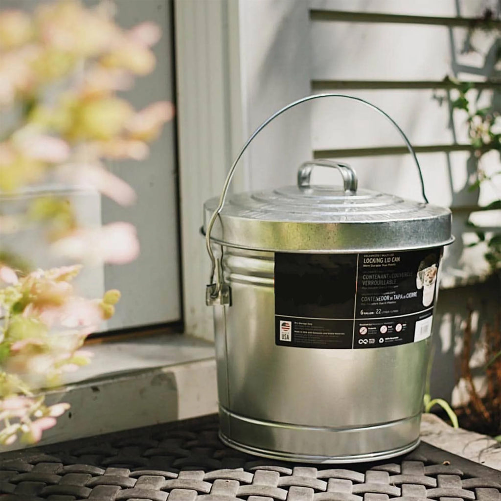 Galvanized Steel 6 Gallon Airtight Storage Jar A94023