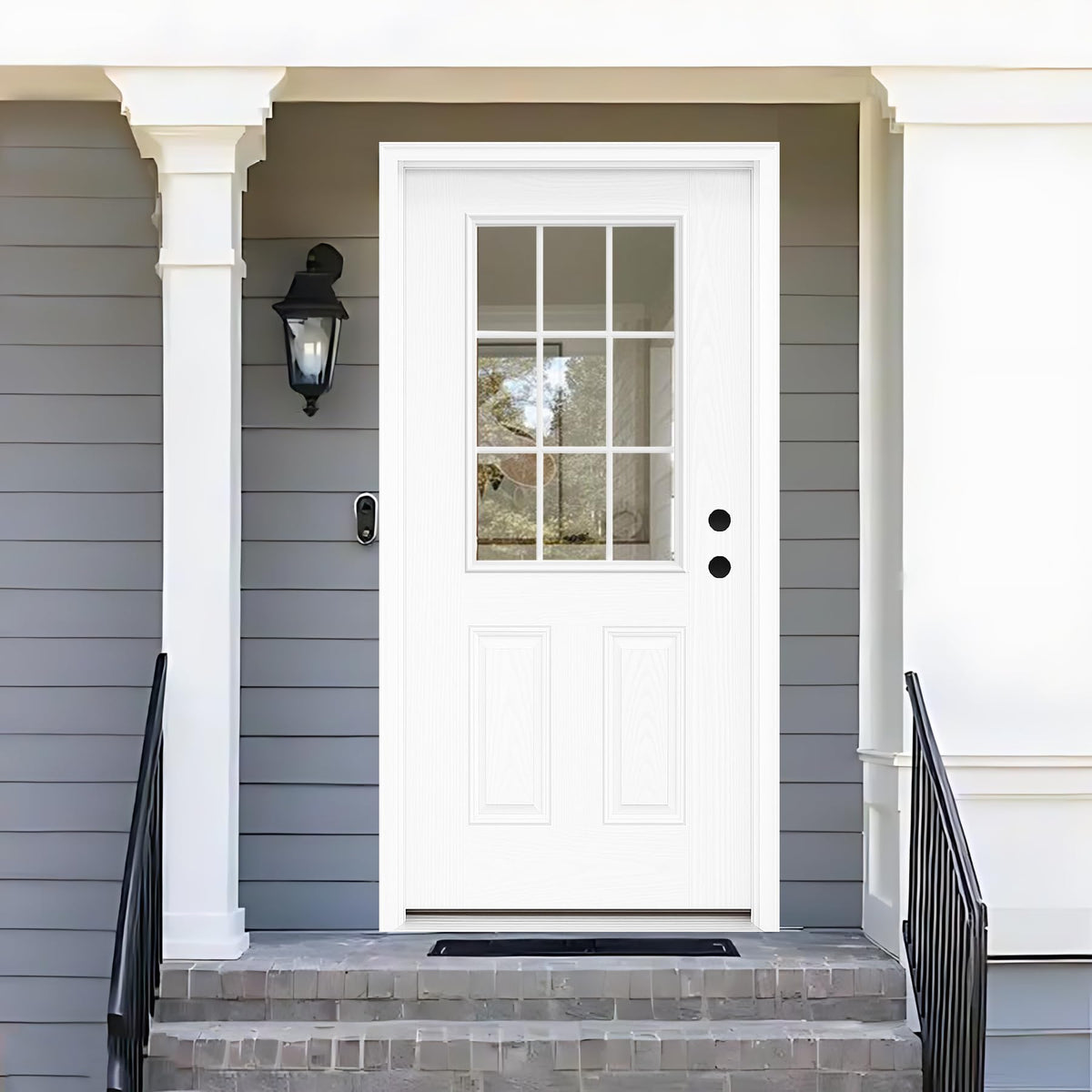 Fiberglass Exterior Door with Brickmould, 36'' x 80'' Front Entry Door D1252