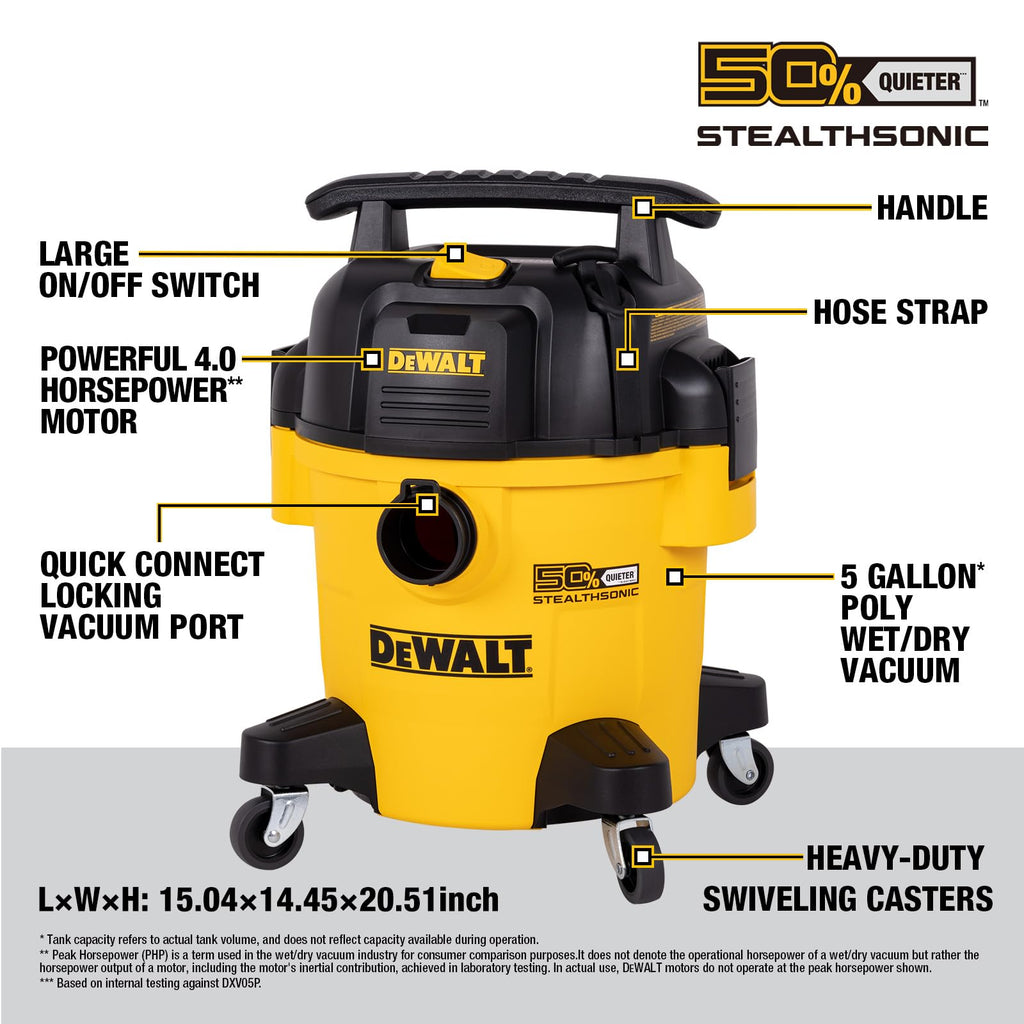 5 Gallon Ultra Quiet Wet Dry Shop Vac W37891
