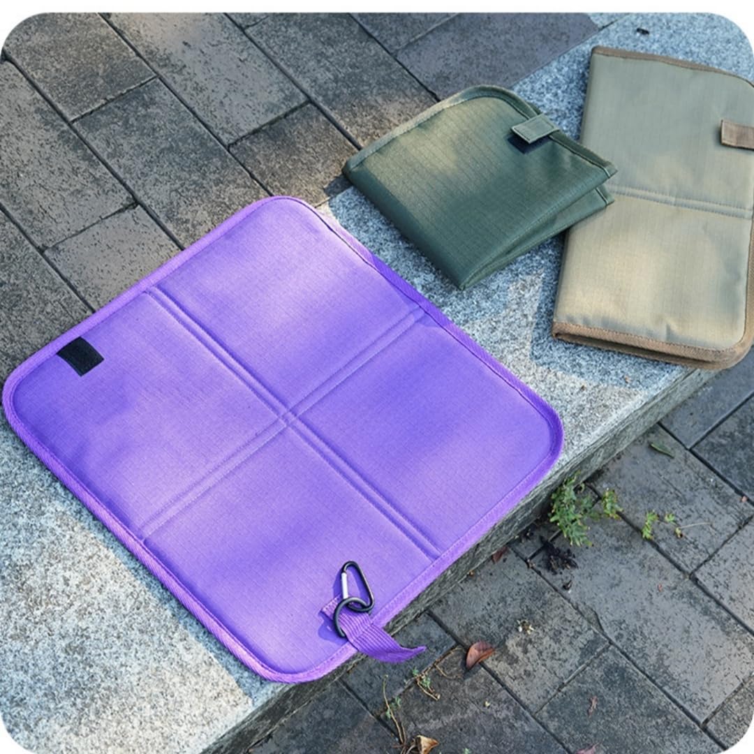 2 Pcs Waterproof Oxford Cloth Folding Seat Mat V28677
