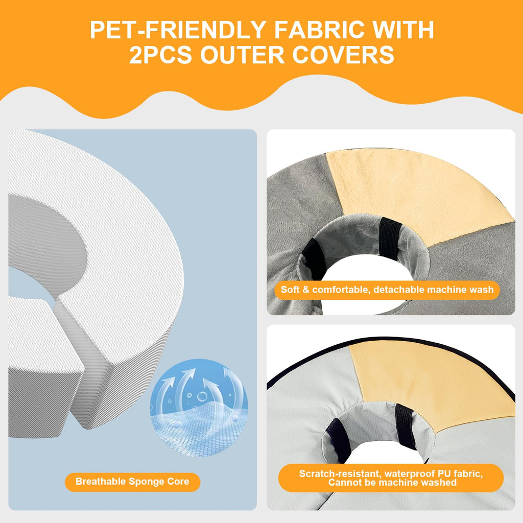 Inflatable Dog Cat Cone Collar with 2PCS Cover N20646
