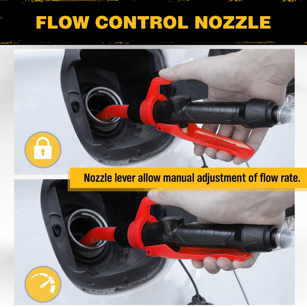 Portable Battery Powered Red Electric Fuel Water Transfer Pump 2.4 GPM W409260