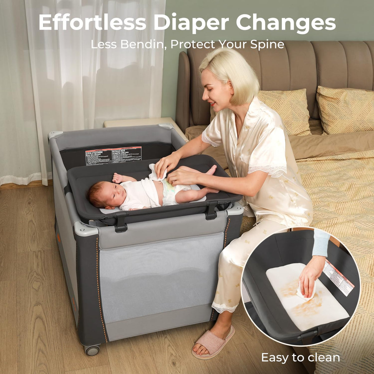 3-in-1 Pack and Play with Bassinet & Changing Table L8910