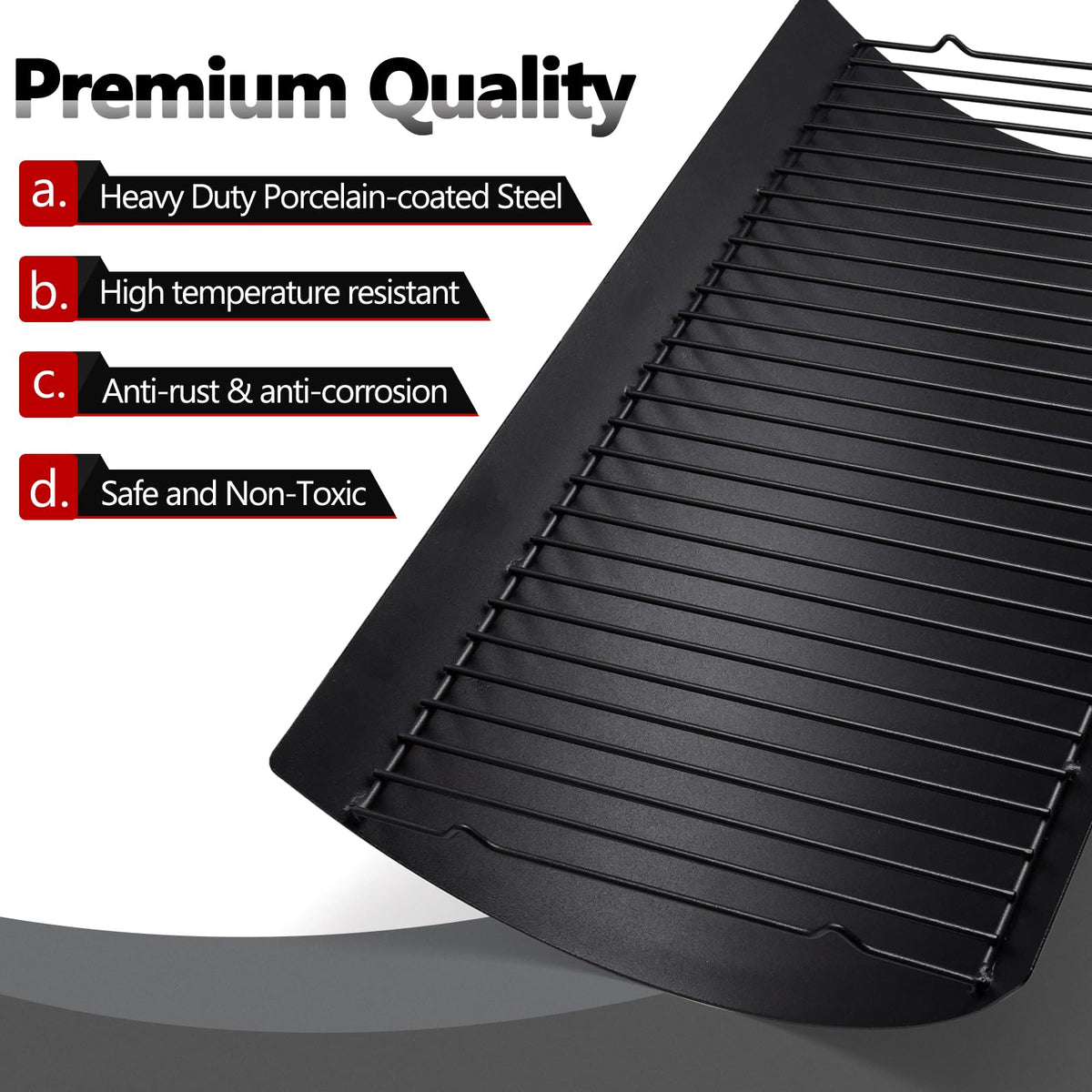 20 Inch Ash Pan Drip Pan for Charcoal Grill with 2pcs Fire Grate Hanger D621