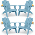 Oversized Adirondack Chair Set of 4 Blue Q3866