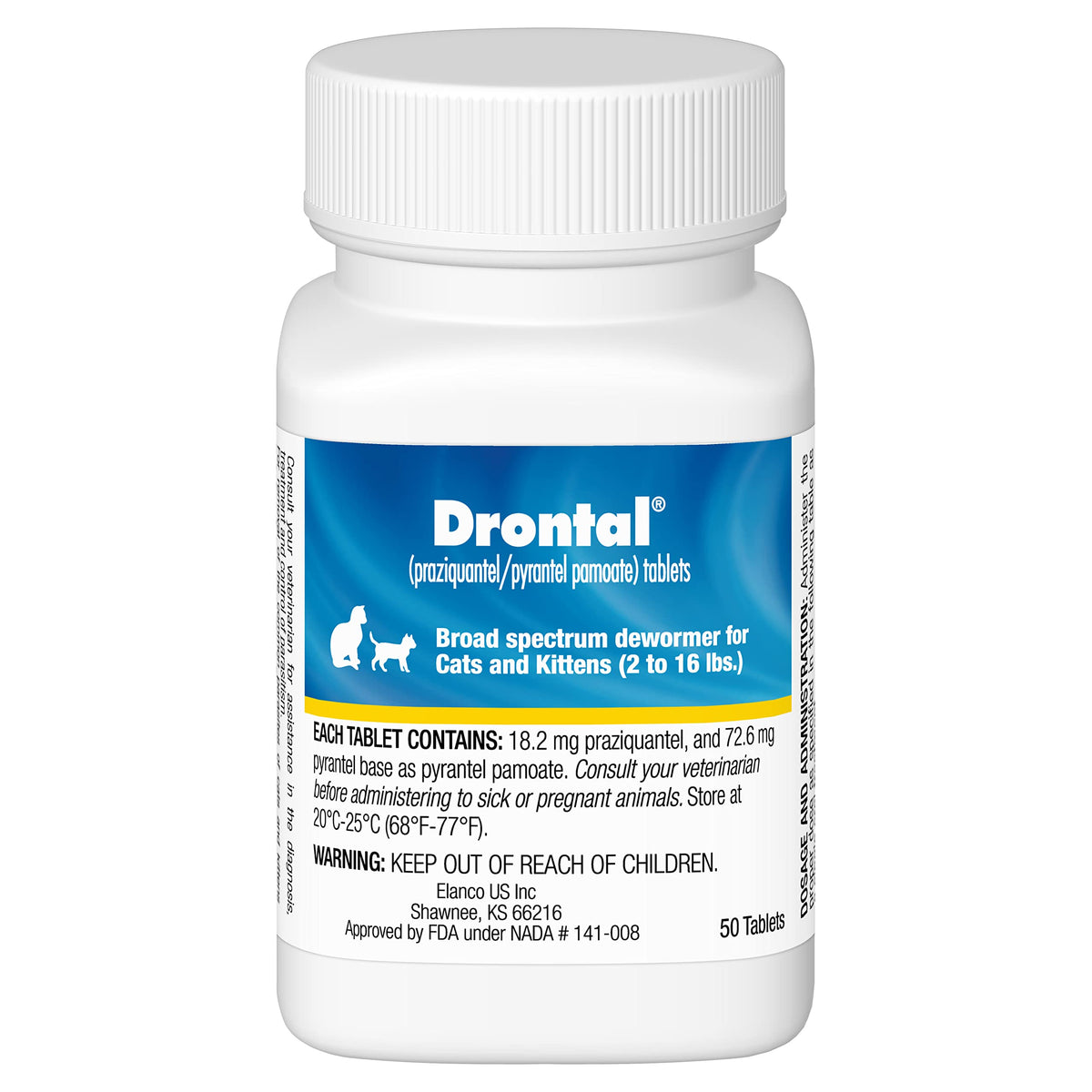 Cat and Kitten Dewormer 50 Tablets Q9679