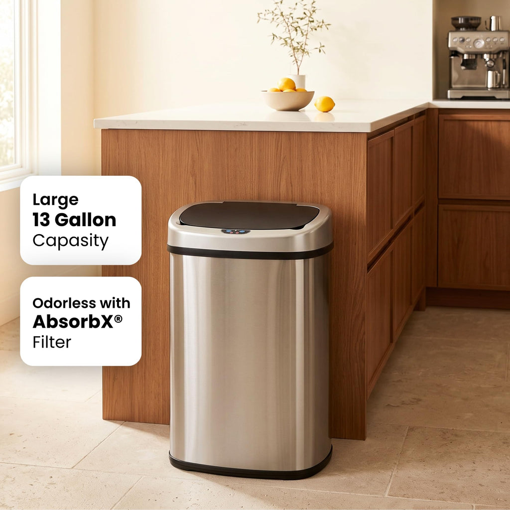 13 G Stainless Steel Sensor Trash Can O8557