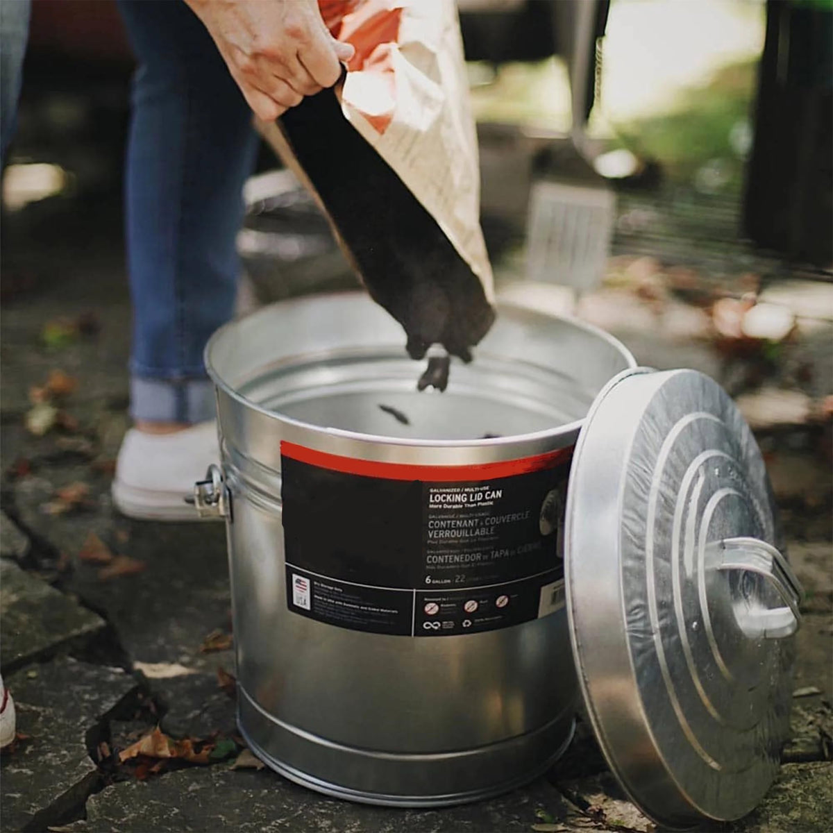 Galvanized Steel 6 Gallon Airtight Storage Jar A94023