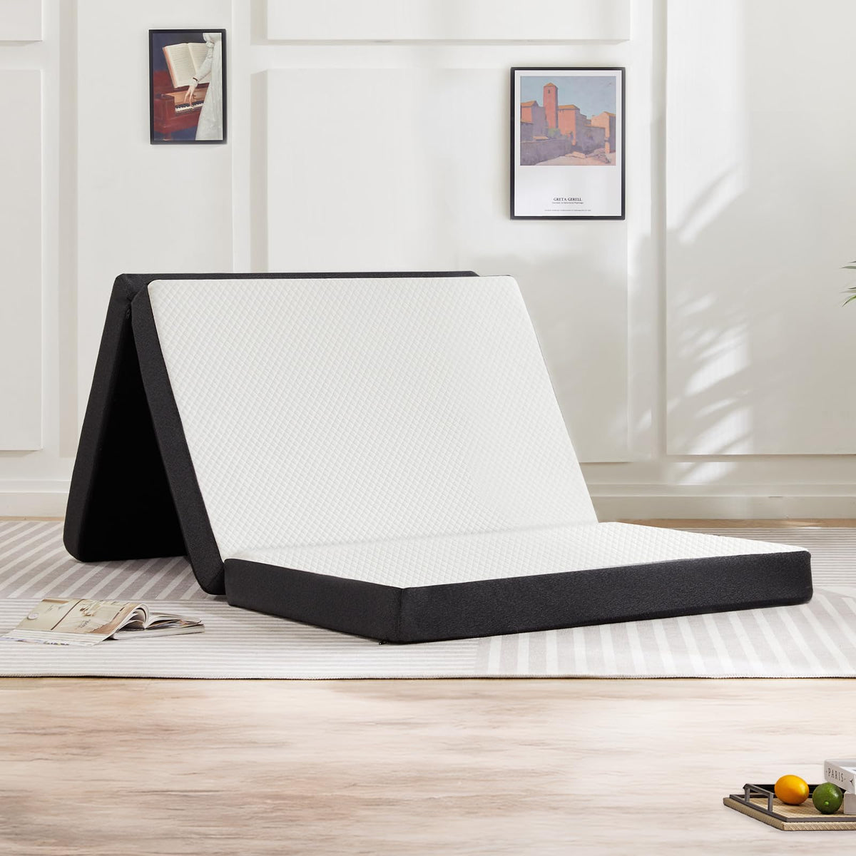 Twin Memory Foam 3 inch Folding Topper with Washable Cover G225