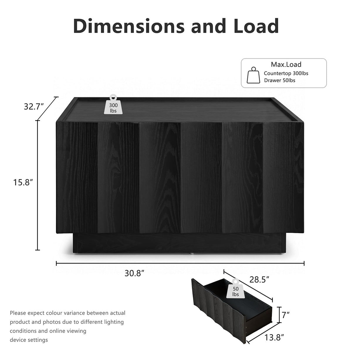 Square Coffee Table with Storage F80496