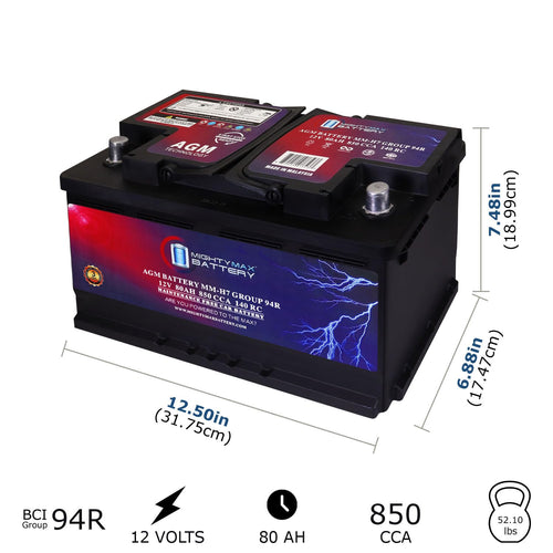 12V 80AH 850 CCA Replacement Battery K814