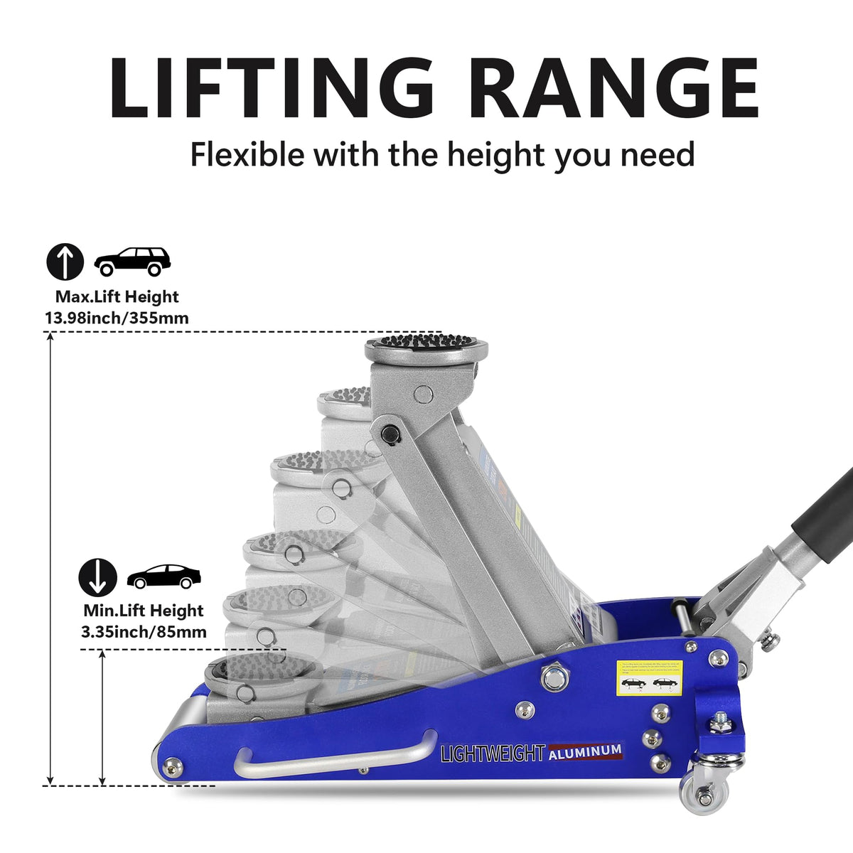 1.5 Ton Low Profile Steel Floor Jack T109