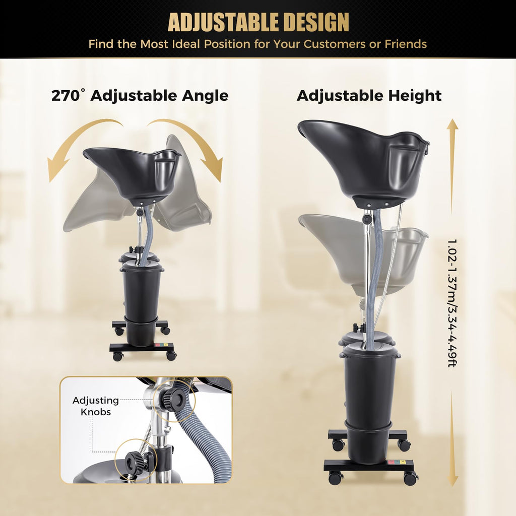 Portable Shampoo Basin with 2 Water Buckets A344369