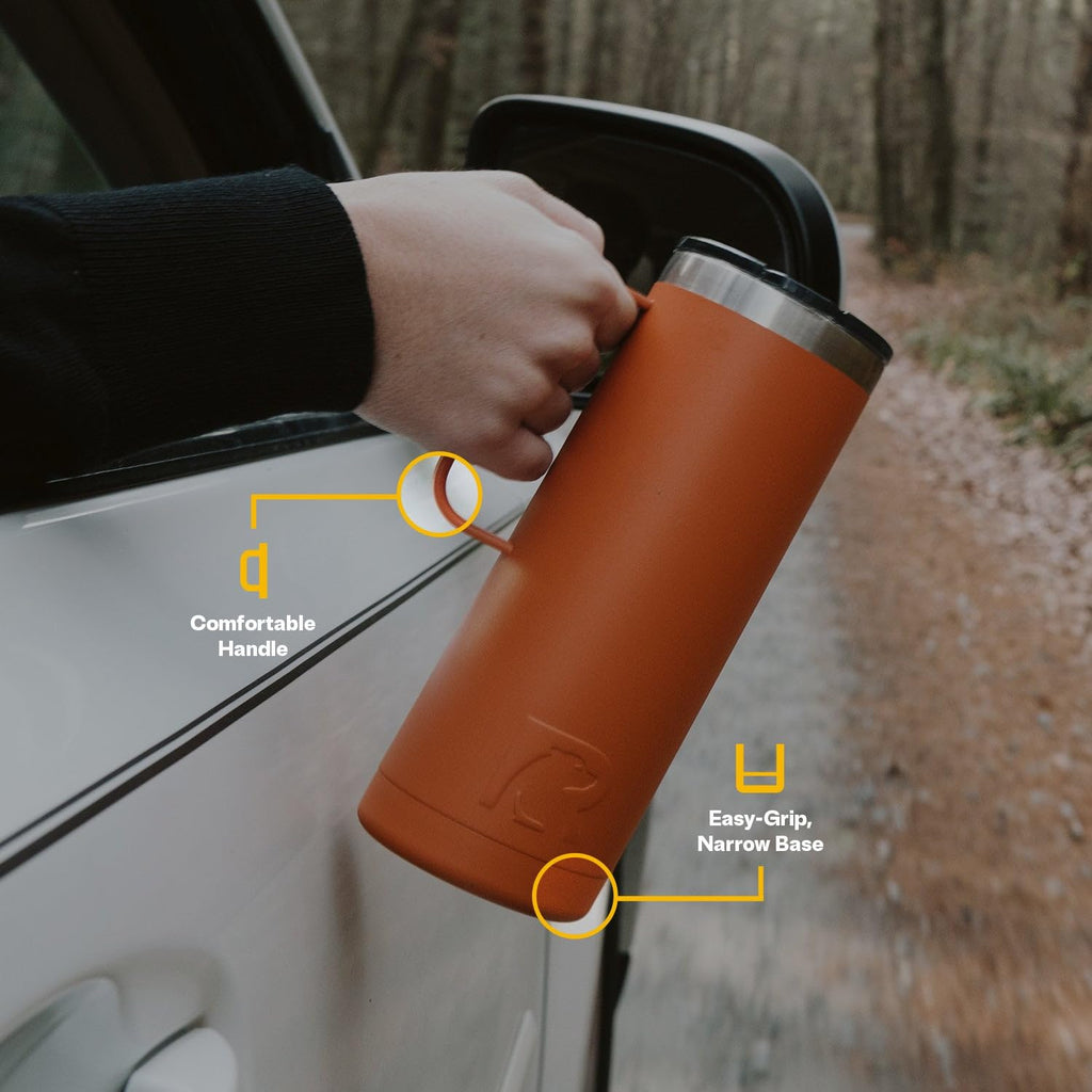 20oz Stainless Steel Insulated Travel Mug with Lid and Handle U366