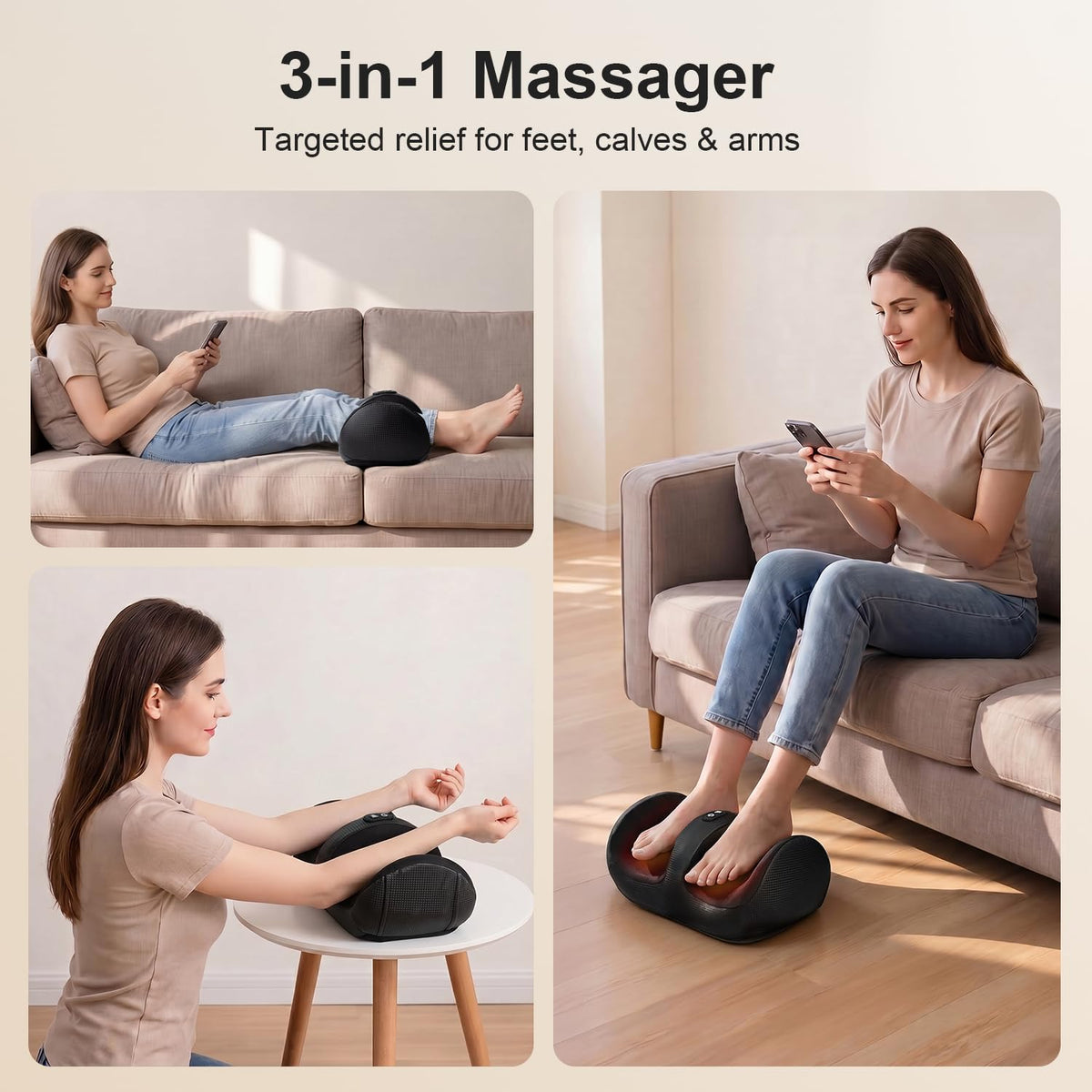 Cordless Shiatsu Foot and Calf Massager with Heat I2580