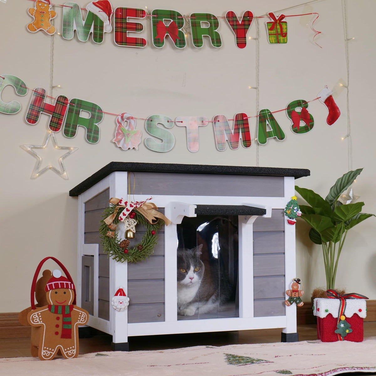 Insulated Weatherproof Outdoor Cat House B730