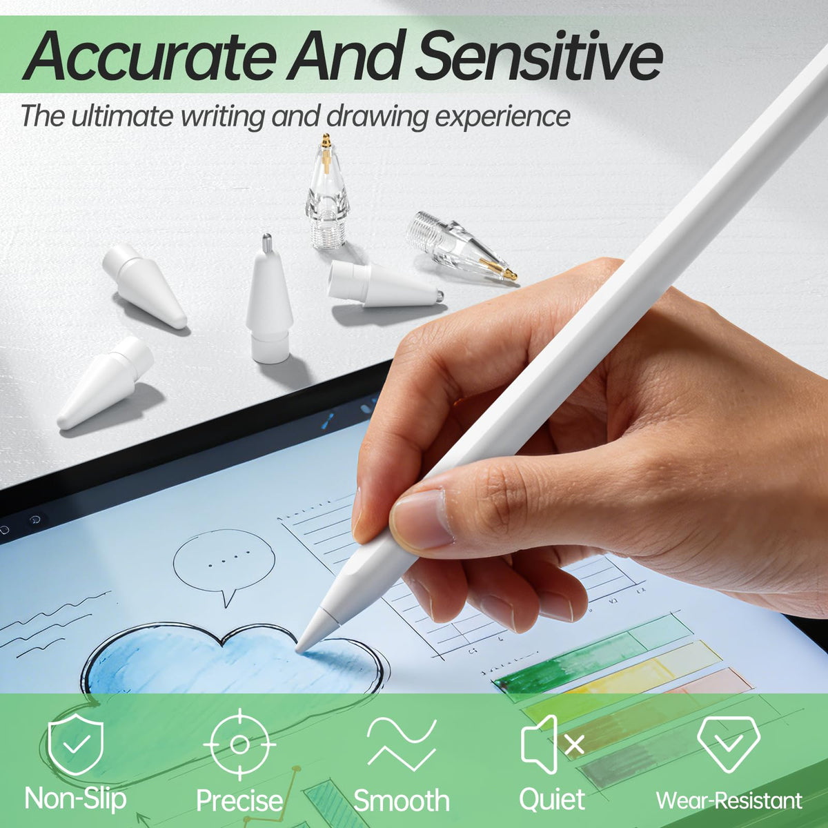 Replacement Tips for Apple Pencil 6 Pack X4991