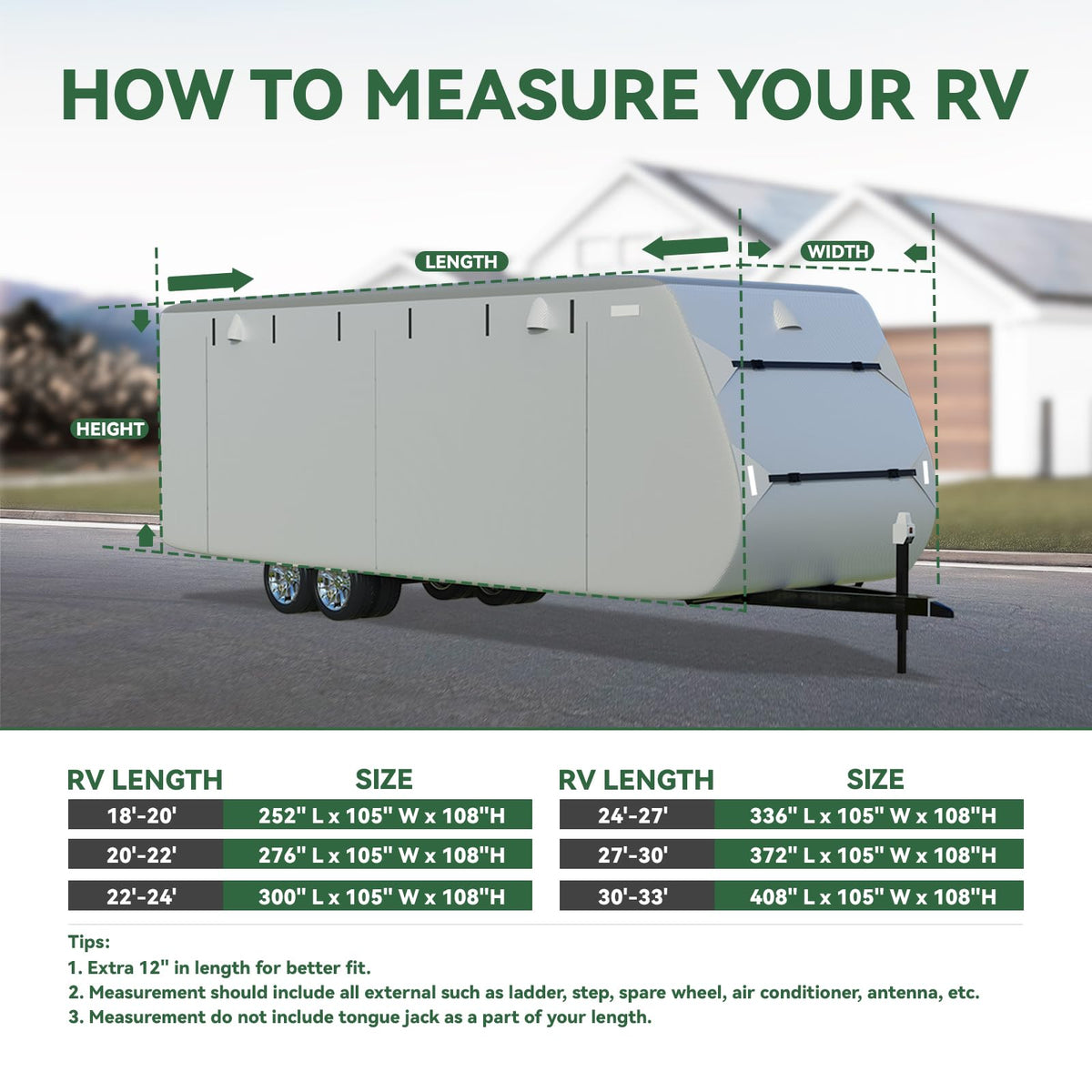 Grey 27'-30' RV Travel Trailer Cover J232
