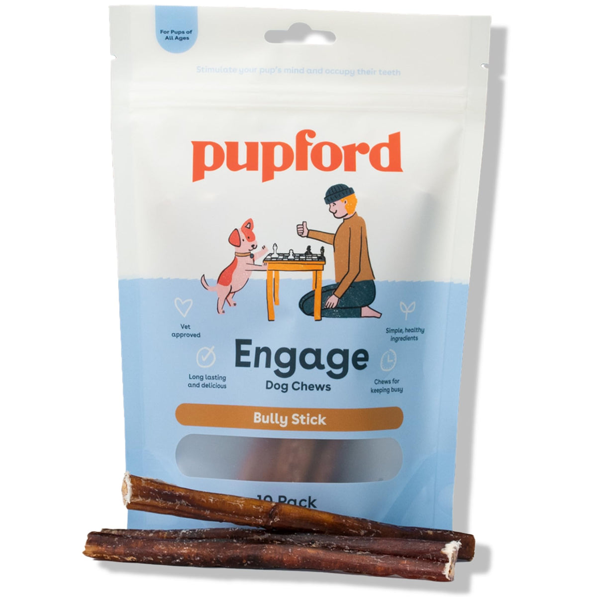 Bully Sticks for Dogs & Puppies, 6", 10 Count T479