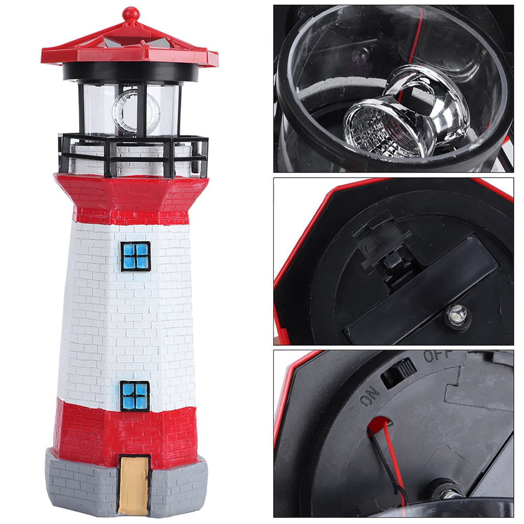 Solar Powered Rotating LED Lighthouse A270